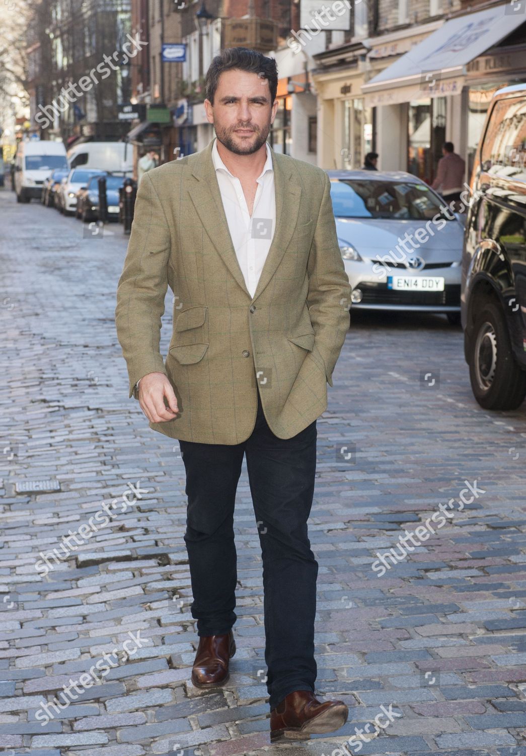 explorer levison wood who has recently returned stock photo