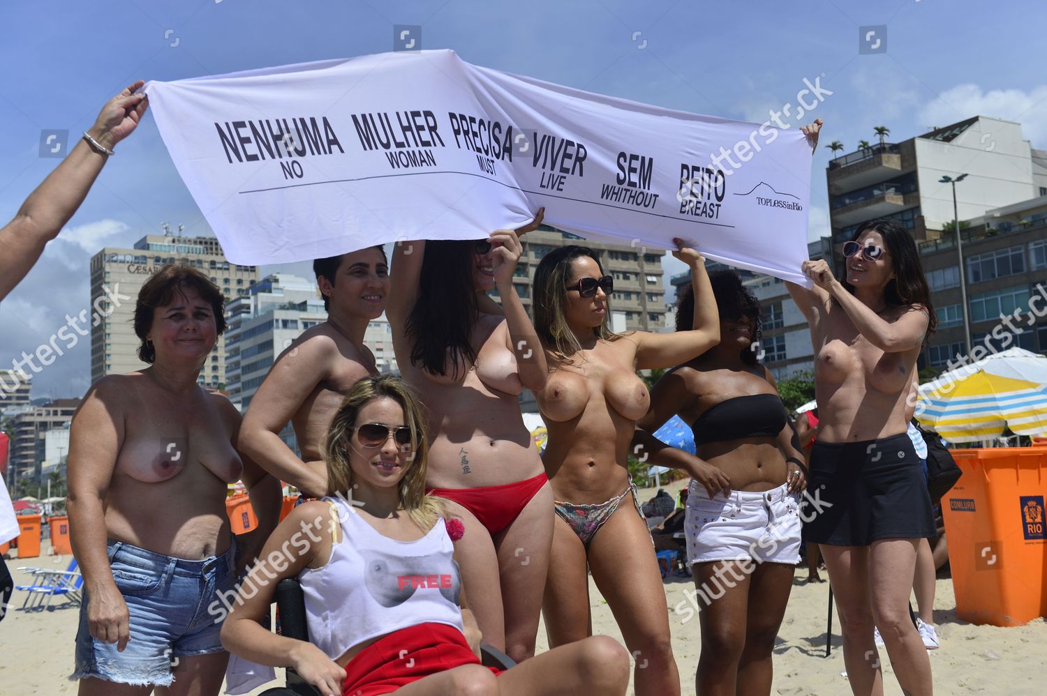 Movement Created Legalisation Topless Bathing Brazil Protesting Editorial Stock Photo Stock Image Shutterstock