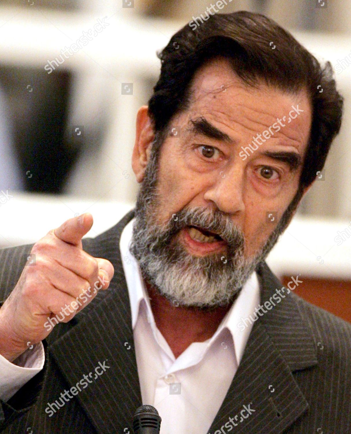 Saddam Hussein Addresses Judges His Trial Editorial Stock Photo - Stock ...