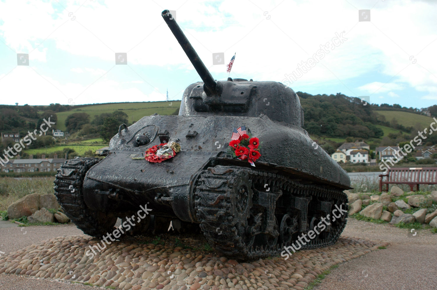 American Sherman Tank Slapton Sands Devon Editorial Stock Photo Stock