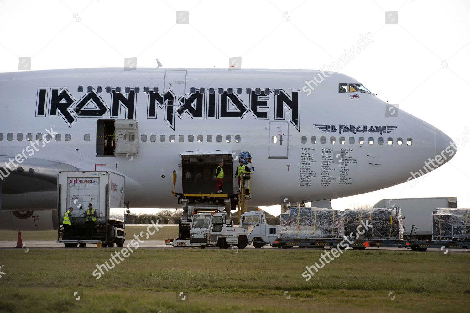 Ed Force One Boeing 747 Jet Iron Editorial Stock Photo