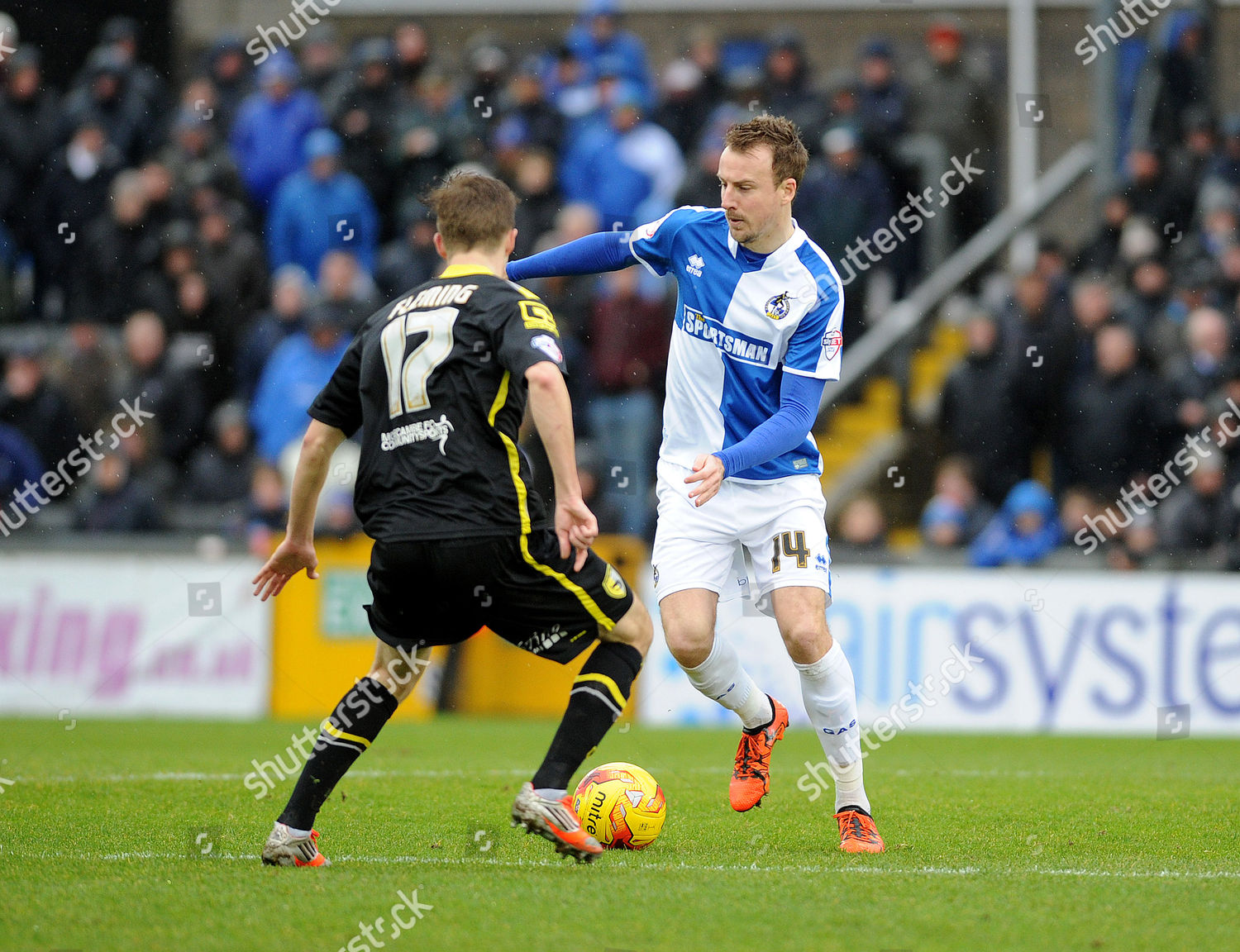 Chris Lines Bristol Rovers Challenged By Editorial Stock Photo - Stock ...