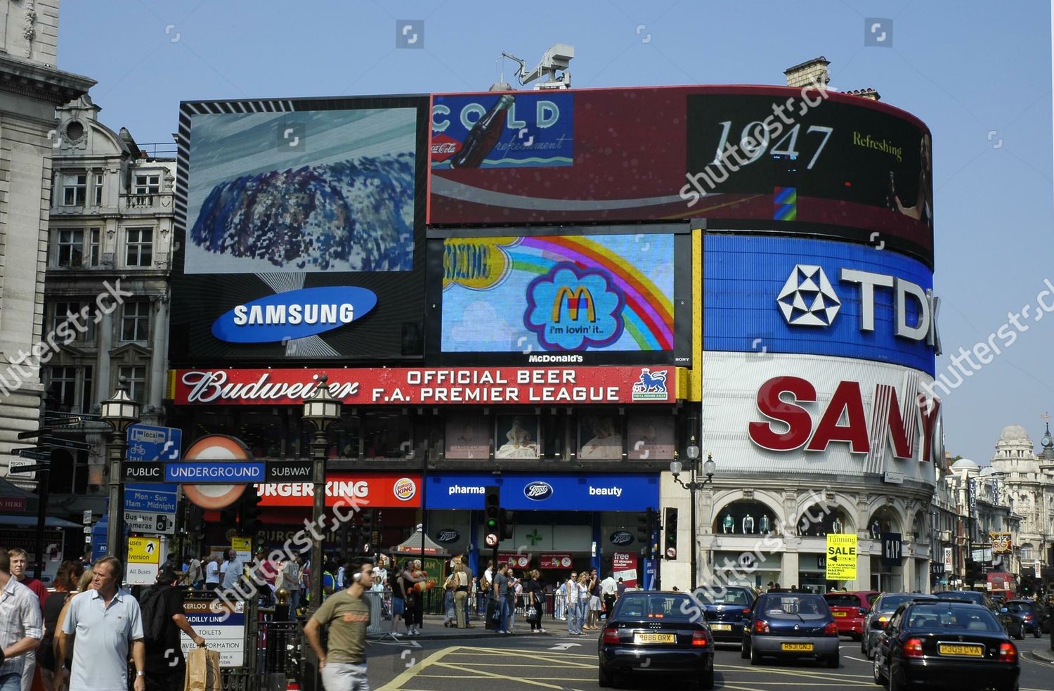 Advertising Piccadilly Circus London England Britain Editorial Stock