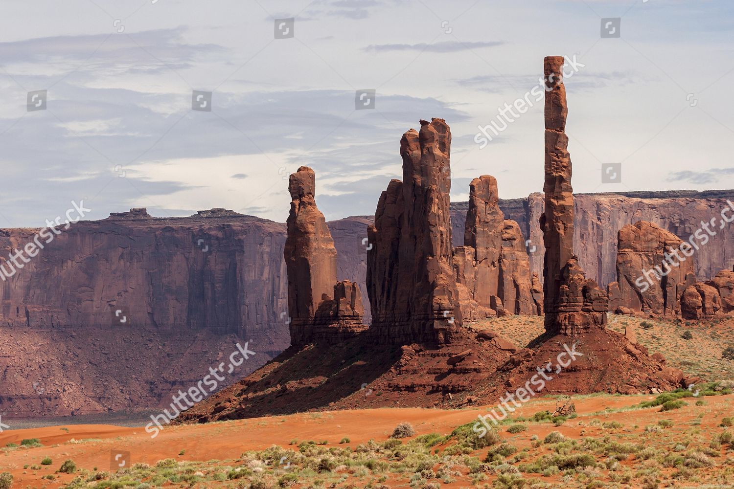 Rock Formations Totem Yei Bi Chei Editorial Stock Photo - Stock Image ...