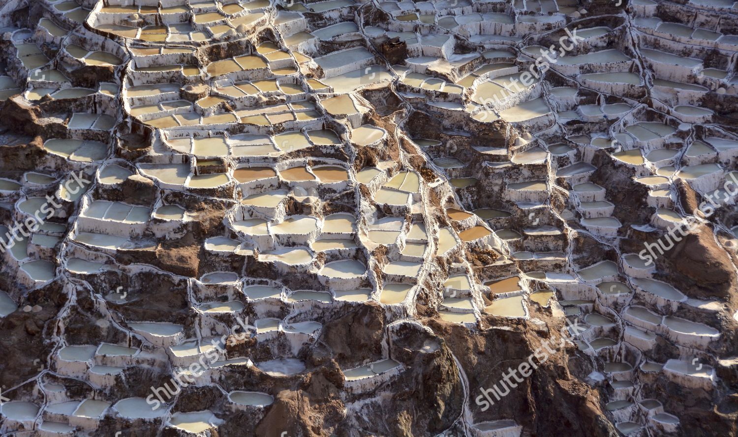 Terraces Salt Extraction Salinas De Maras Editorial Stock Photo - Stock ...