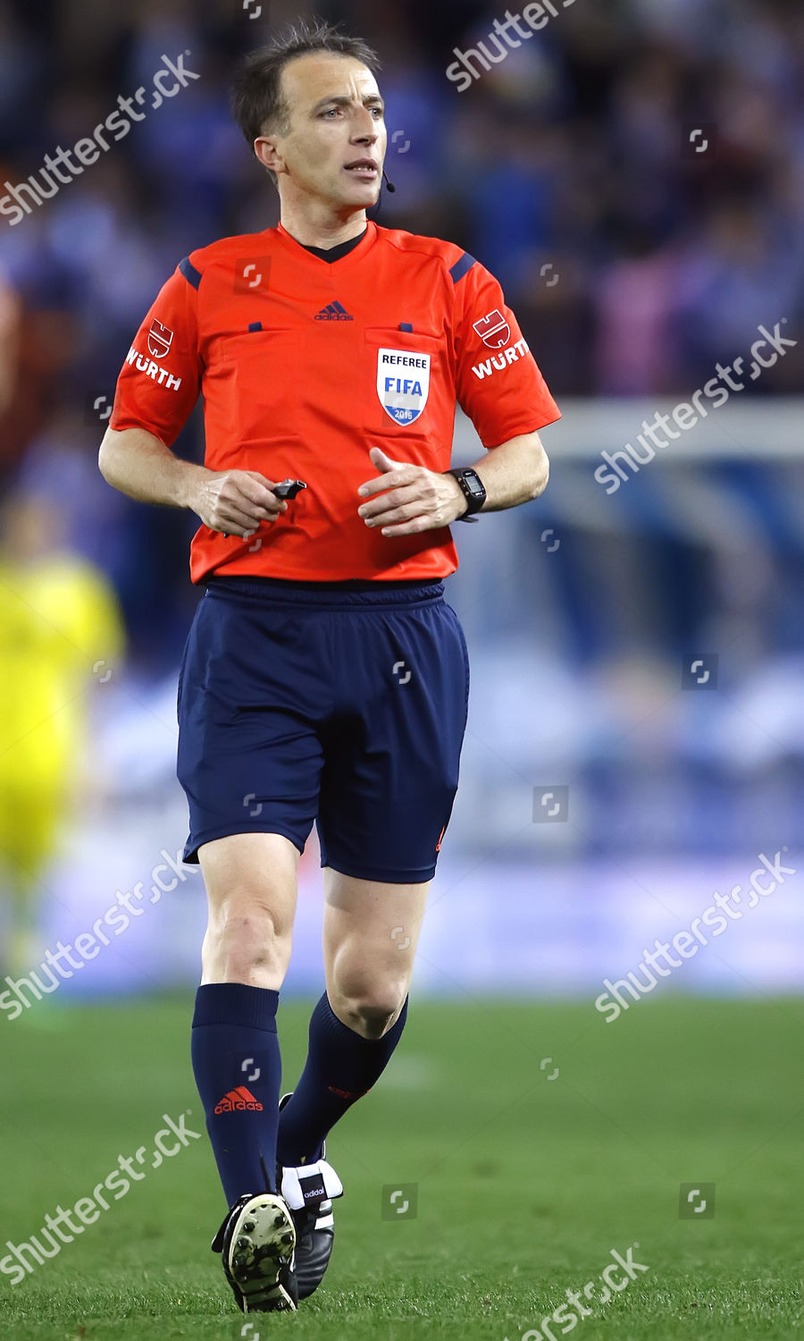 International Referee David Fernandez Borbalan During Editorial Stock