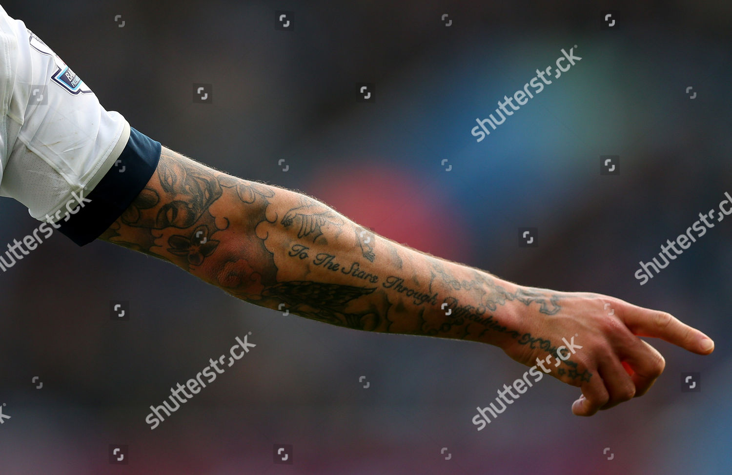 Tattooed Arm Kyle Walker Tottenham Hotspur During Foto