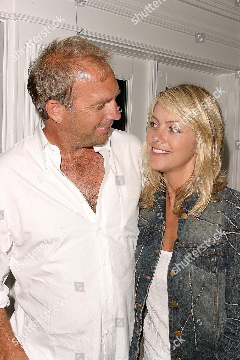 Kevin Costner New Fiancee Christine Baumgartner Editorial Stock Photo ...