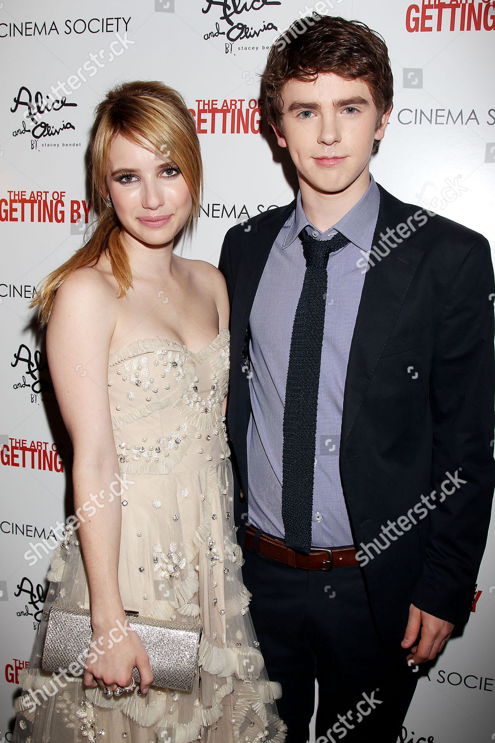 Emma Roberts Freddie Highmore Editorial Stock Photo - Stock Image ...