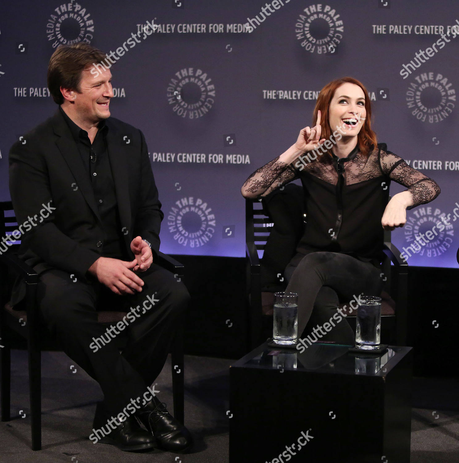 Nathan Fillion Felicia Day Editorial Stock Photo Stock Image