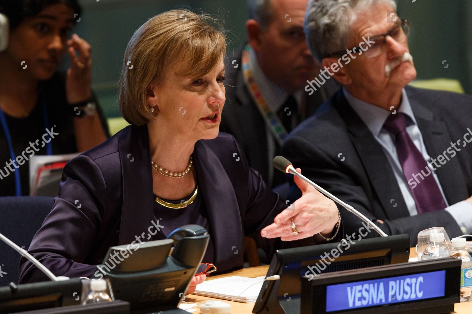 Vesna Pusic Former Croatian Foreign Minister Editorial Stock Photo