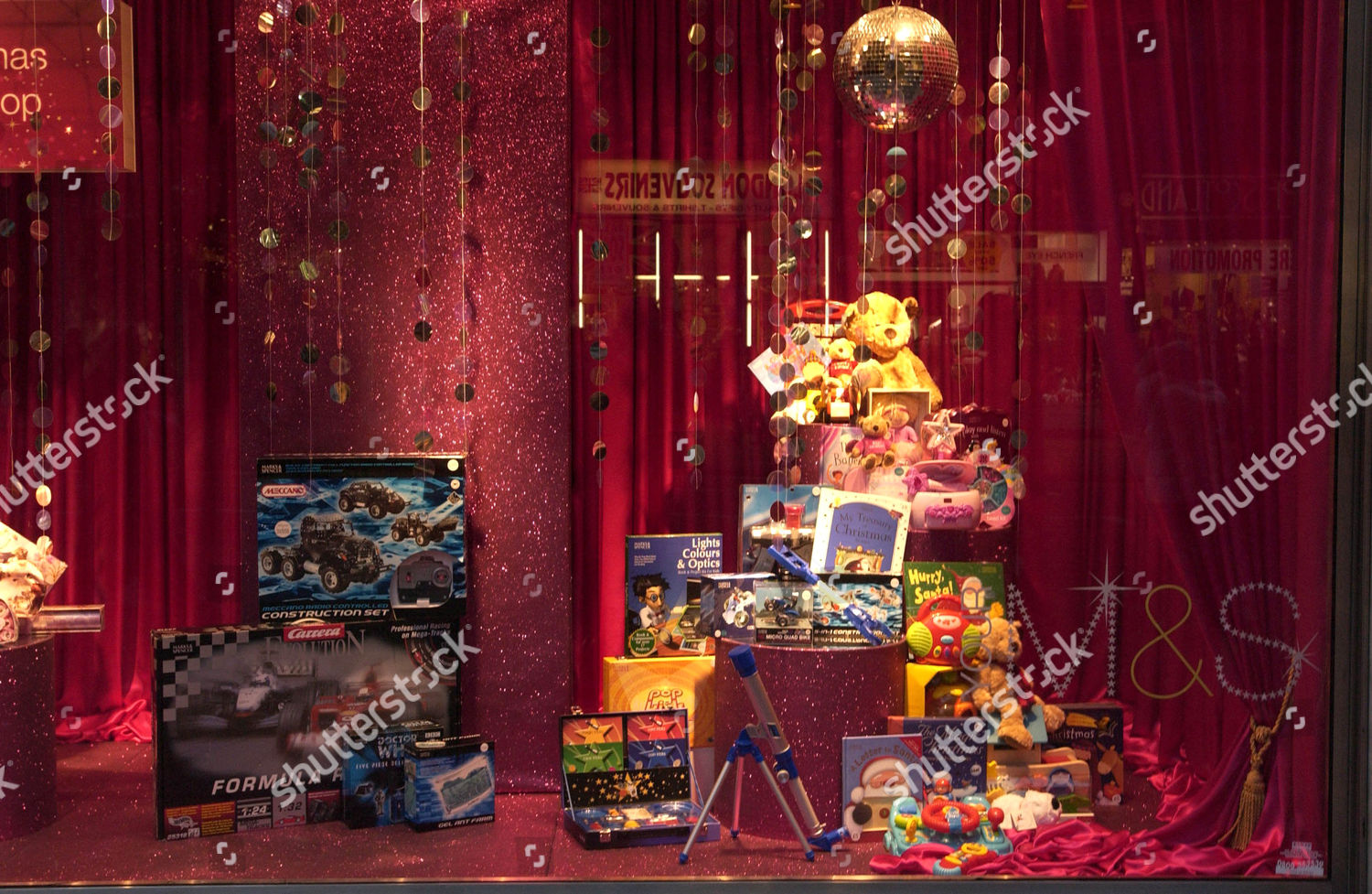 Marks Spencer Christmas Shop Window Display Editorial Stock Photo