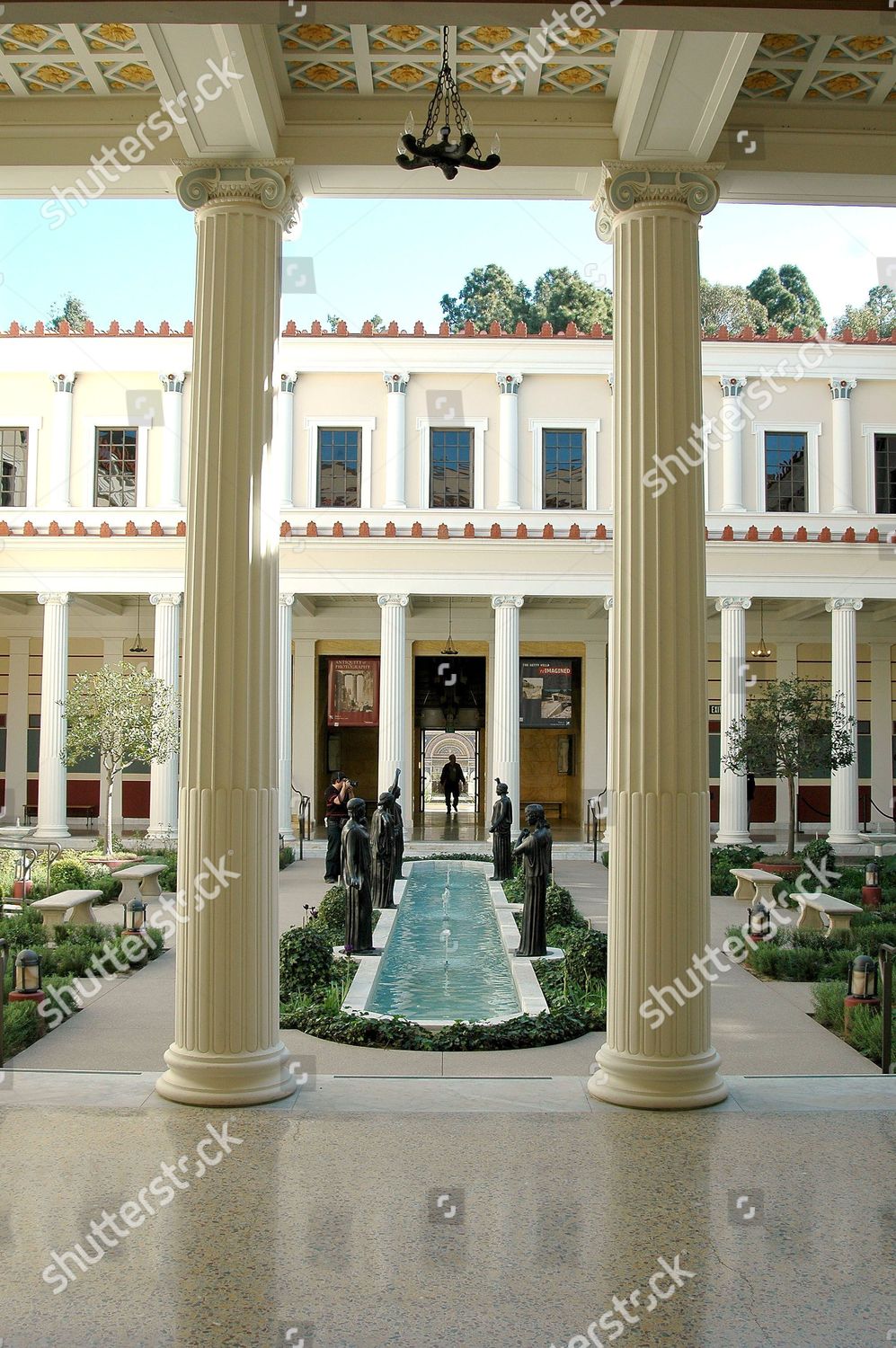 Narrow Pool Inner Peristyle Garden Guarded Editorial Stock Photo ...