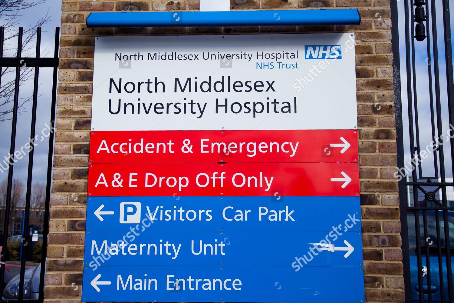 Signage North Middlesex Hospital Edmonton Editorial Stock Photo