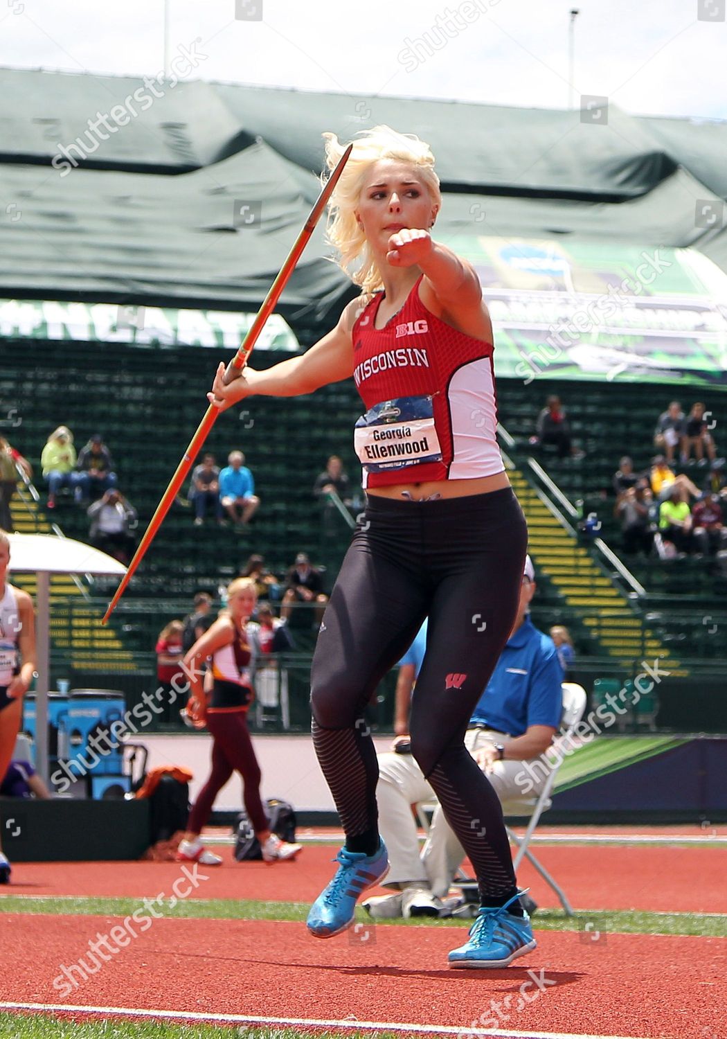 Georgia Ellenwood Wisconsin Competes Long Jump Editorial Stock Photo