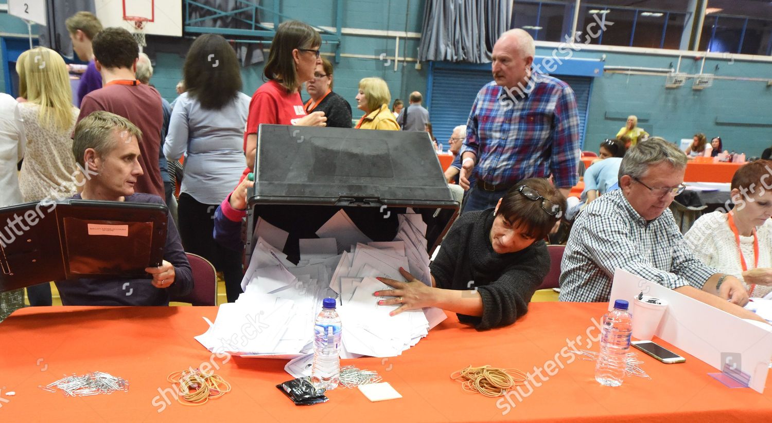 Ballot Boxes Emptied Start Verification Process Editorial Stock Photo