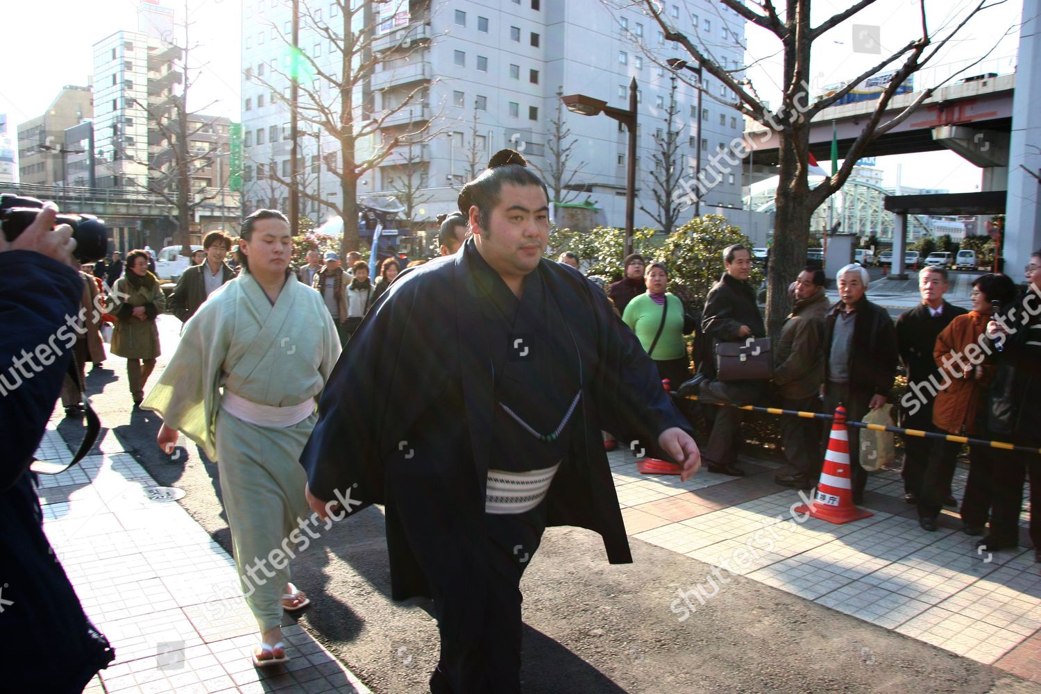Sumo Wrestlers Arriving Contest Ryogoku Sumo Editorial Stock Photo