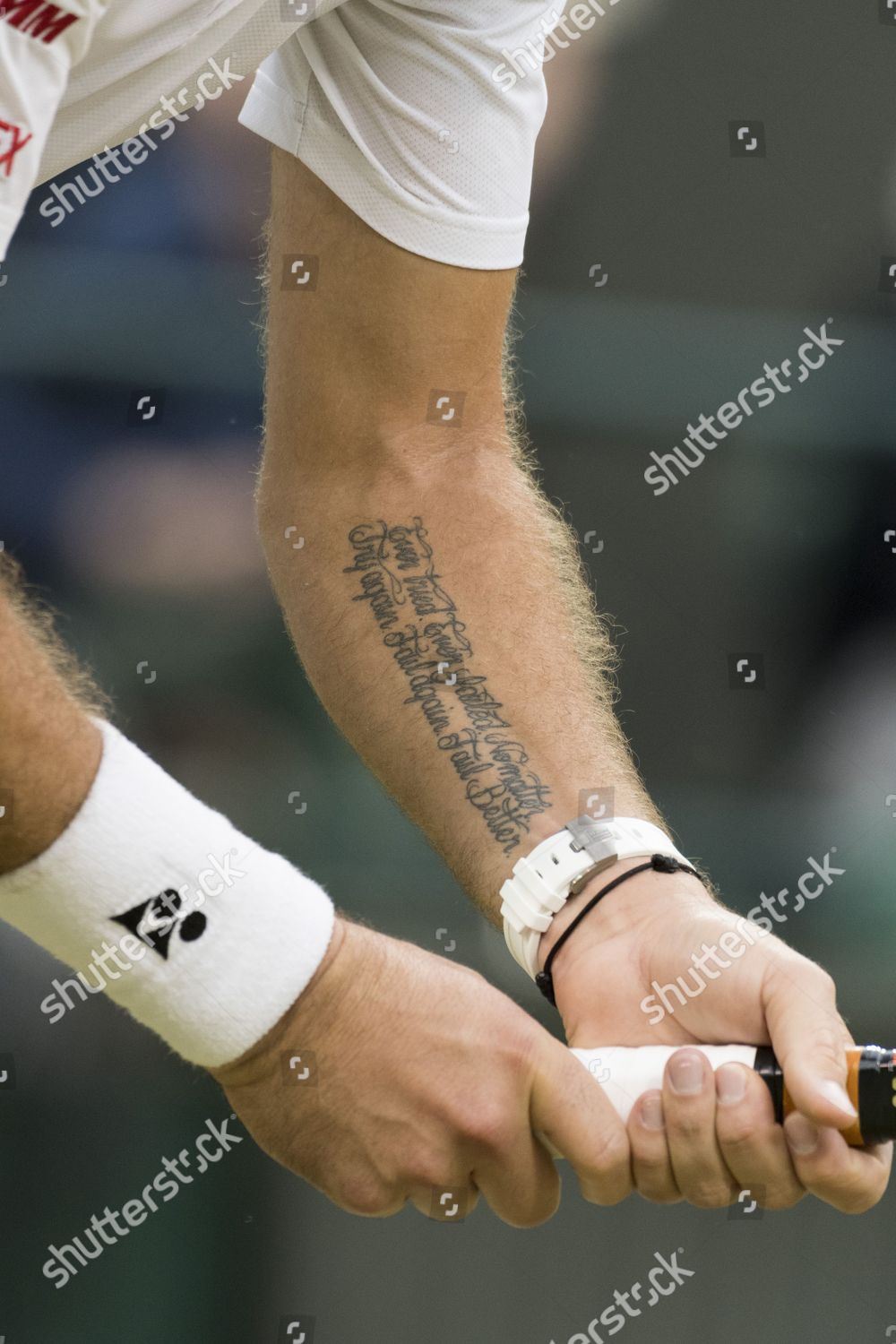 Closeup Stan Wawrinka Left Forearm Tattoo Editorial Stock Photo - Stock  Image | Shutterstock