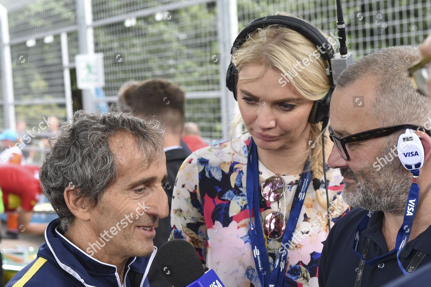 Alain Prost Being Interviewed By Jodie Editorial Stock Photo - Stock