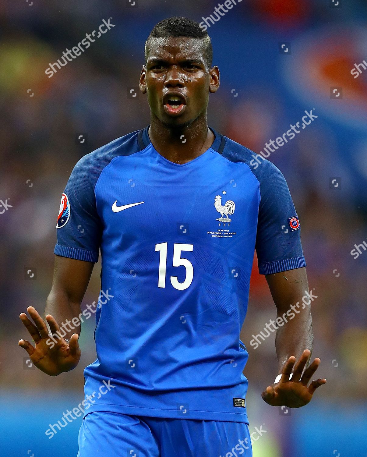 Paul Pogba France Gestures During Uefa Euro Editorial Stock Photo Stock Image Shutterstock