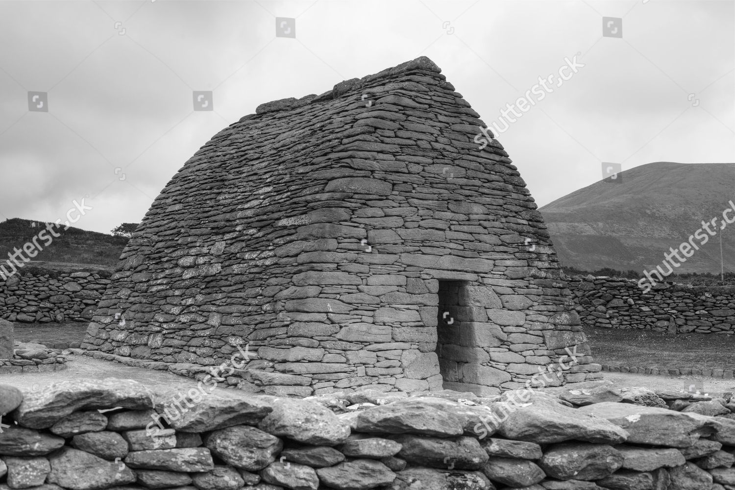 early-christian-church-built-corbelled-vault-editorial-stock-photo