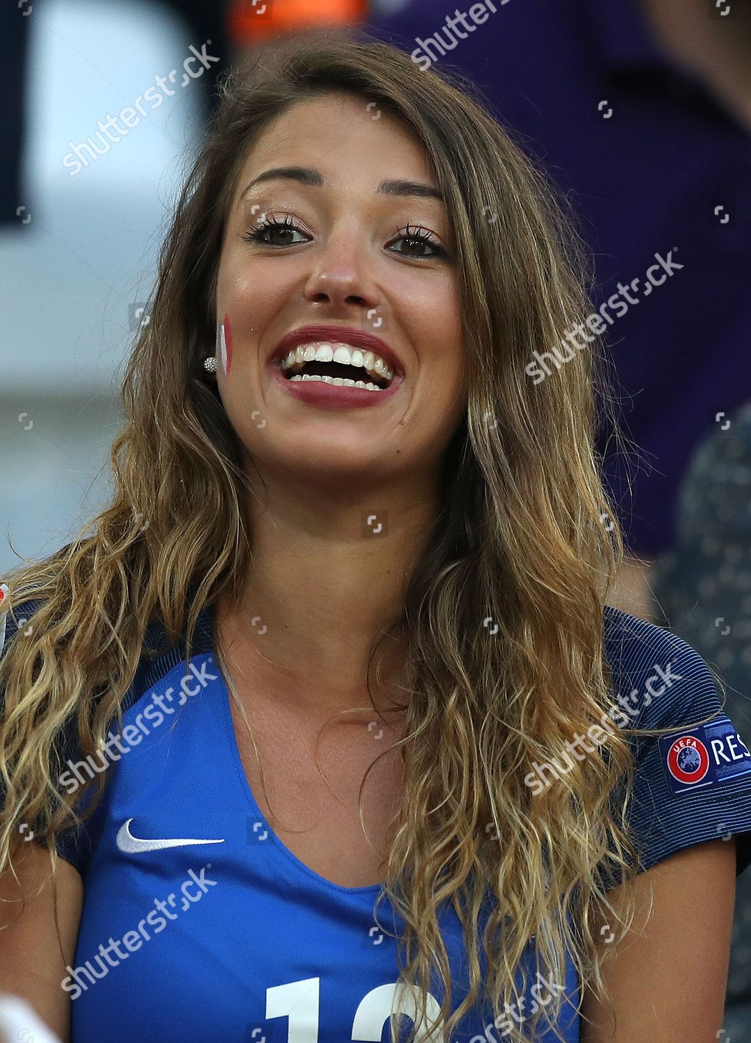 Morgan Schneiderlin of France's girlfriend Camille Sold during the