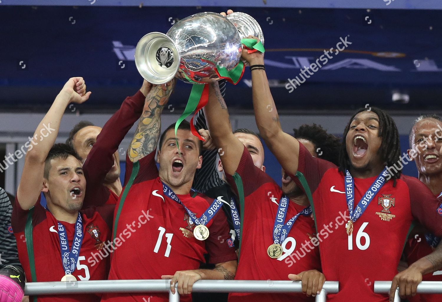 Vieirinha Renato Sanches Portugal Lift Trophy During Editorial Stock Photo Stock Image Shutterstock
