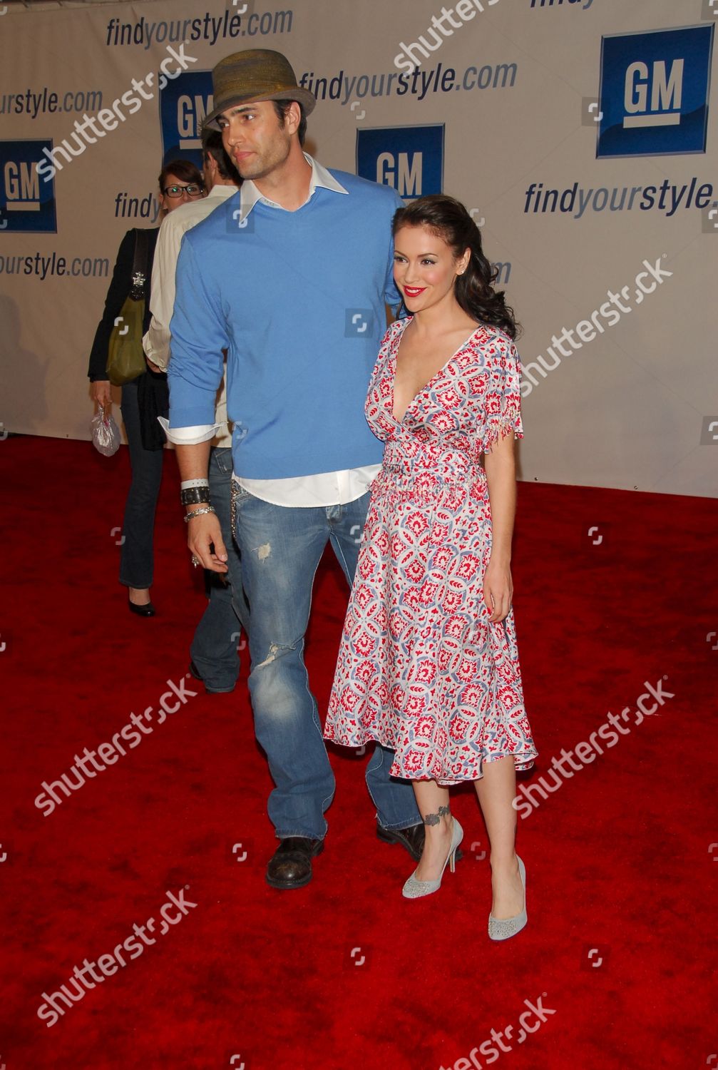 Victor Webster Alyssa Milano Editorial Stock Photo Stock Image