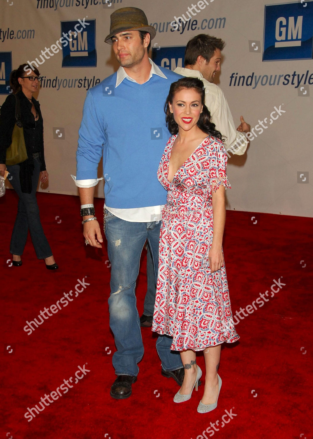 Victor Webster Alyssa Milano Editorial Stock Photo Stock Image