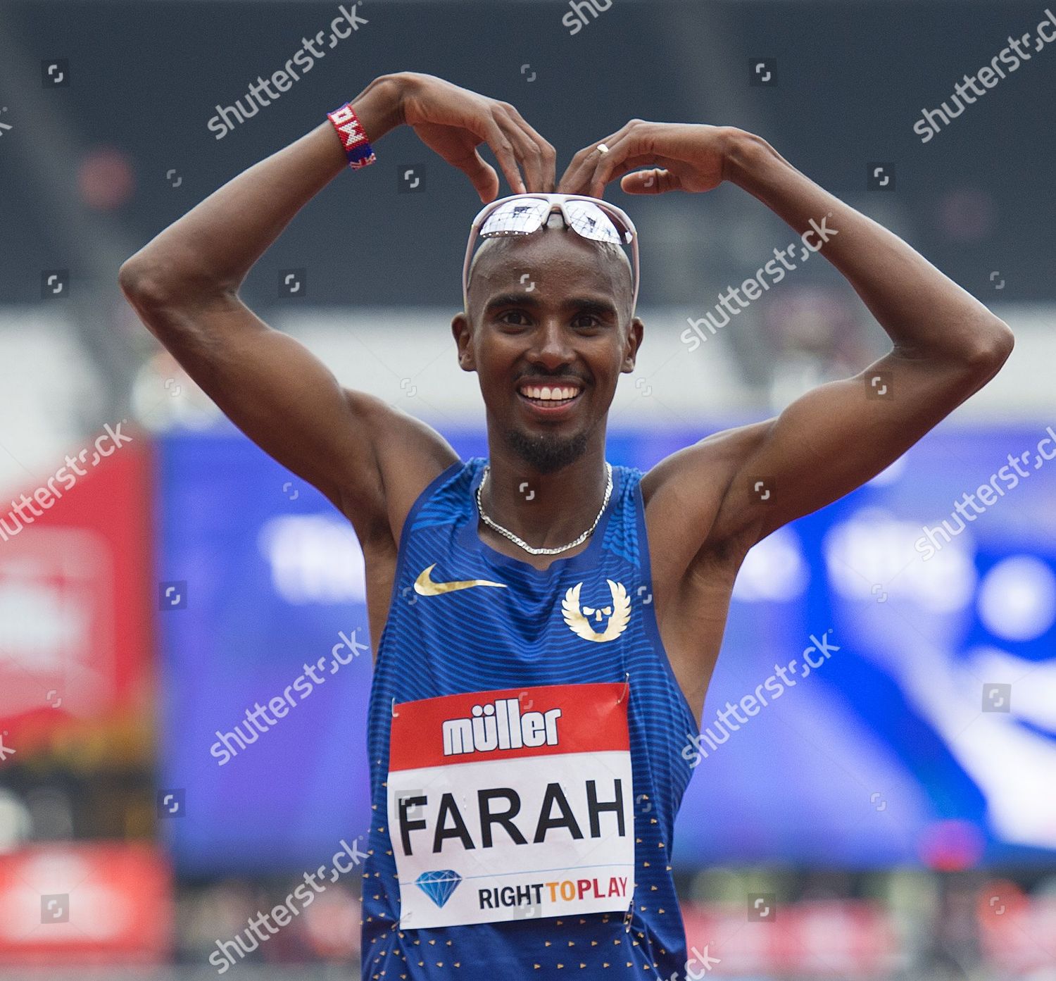 Mo Farah His Famous Mobot Iaaf Editorial Stock Photo - Stock Image ...