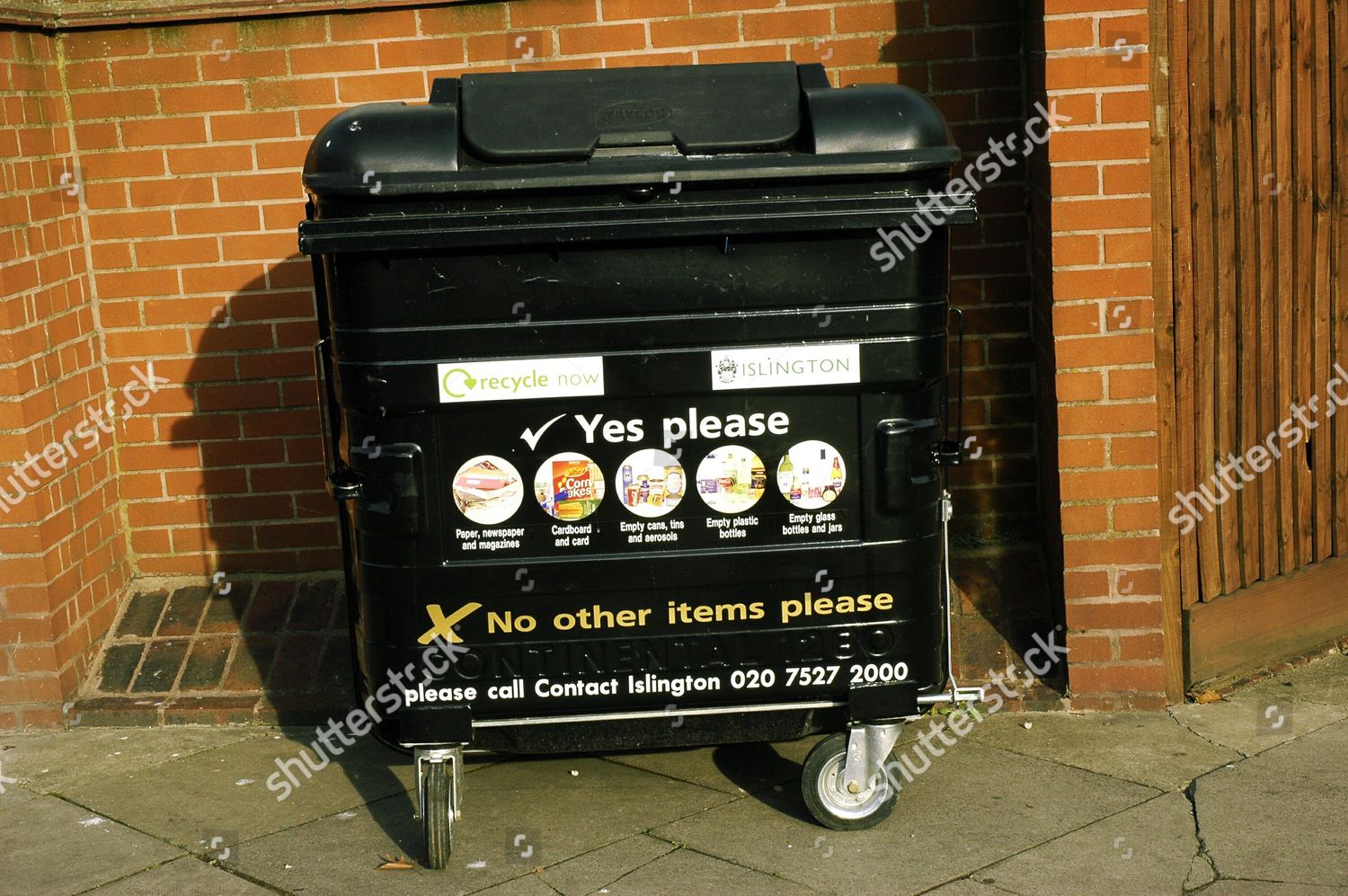 Mixed Recycling Bin Islington Editorial Stock Photo Stock Image Shutterstock