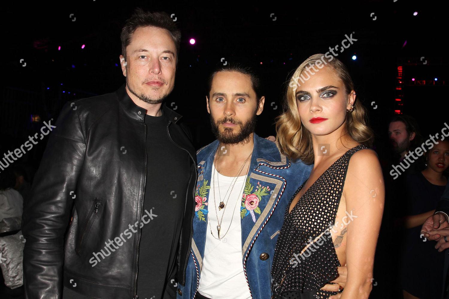 Elon Musk Jared Leto Cara Delevingne Editorial Stock Photo - Stock