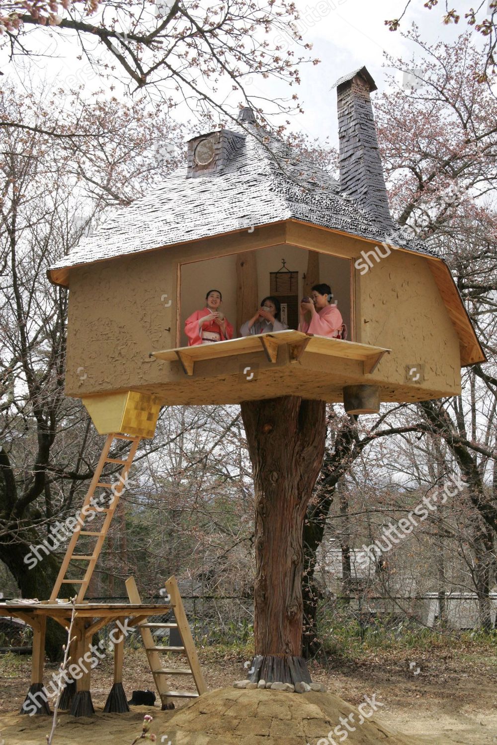 Japanese Tea Ceremony Room Built Treehouse Editorial Stock Photo