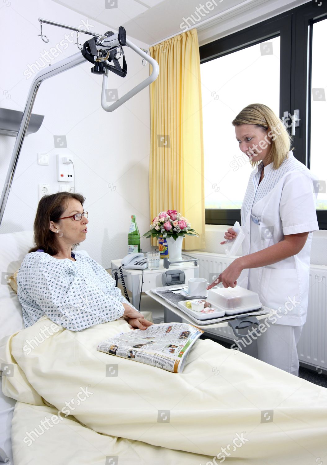 Model Released Patient Lying Hospital Bed Editorial Stock Photo - Stock ...