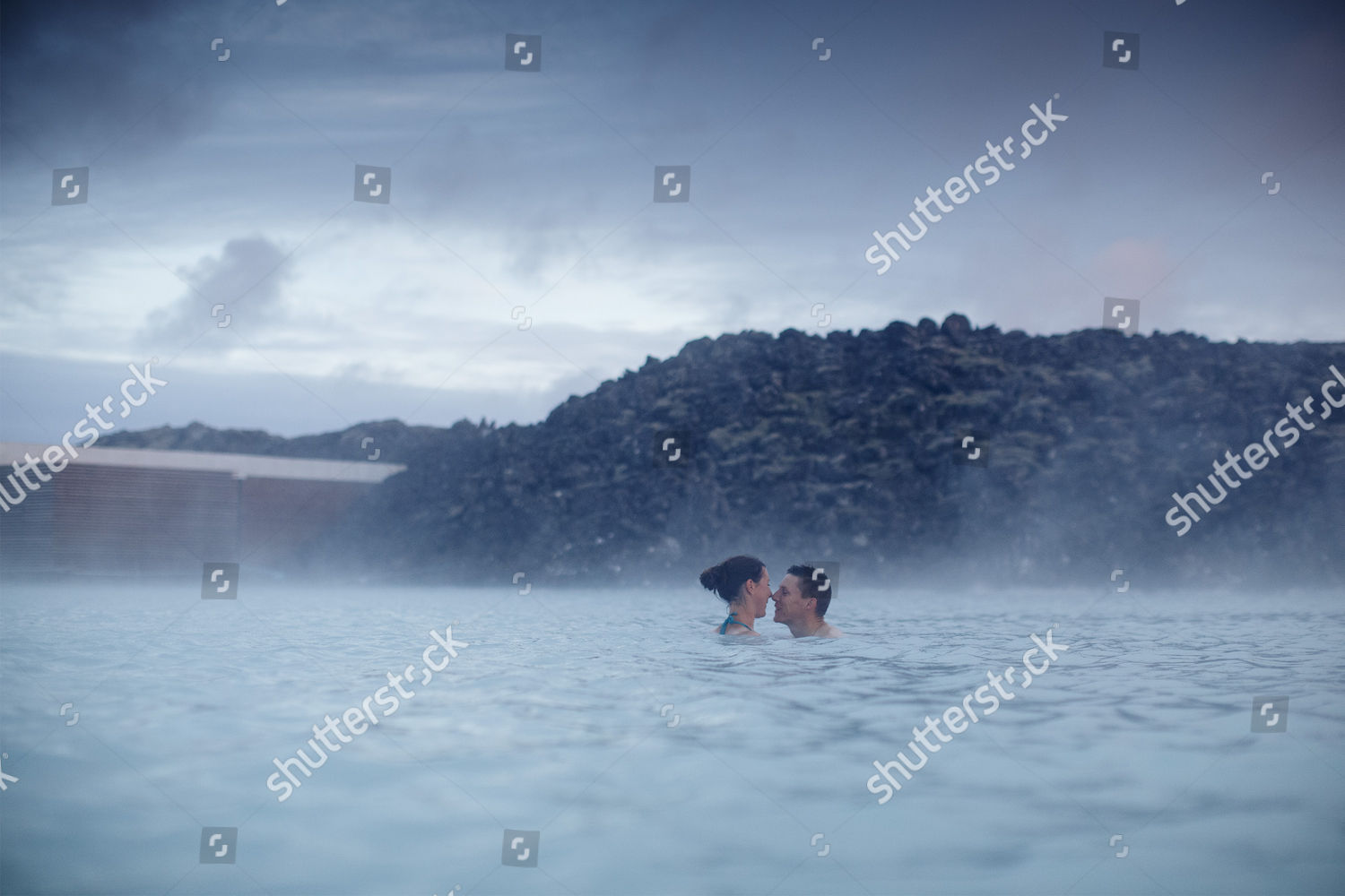 Couple Swims Icelands Famous Blue Lagoon Editorial Stock Photo Stock Image Shutterstock