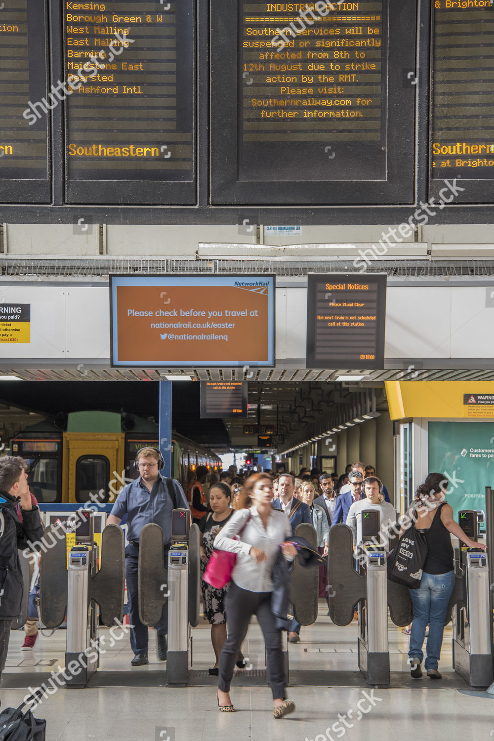 Passengers Unload Packed Train Which Has Just Editorial Stock