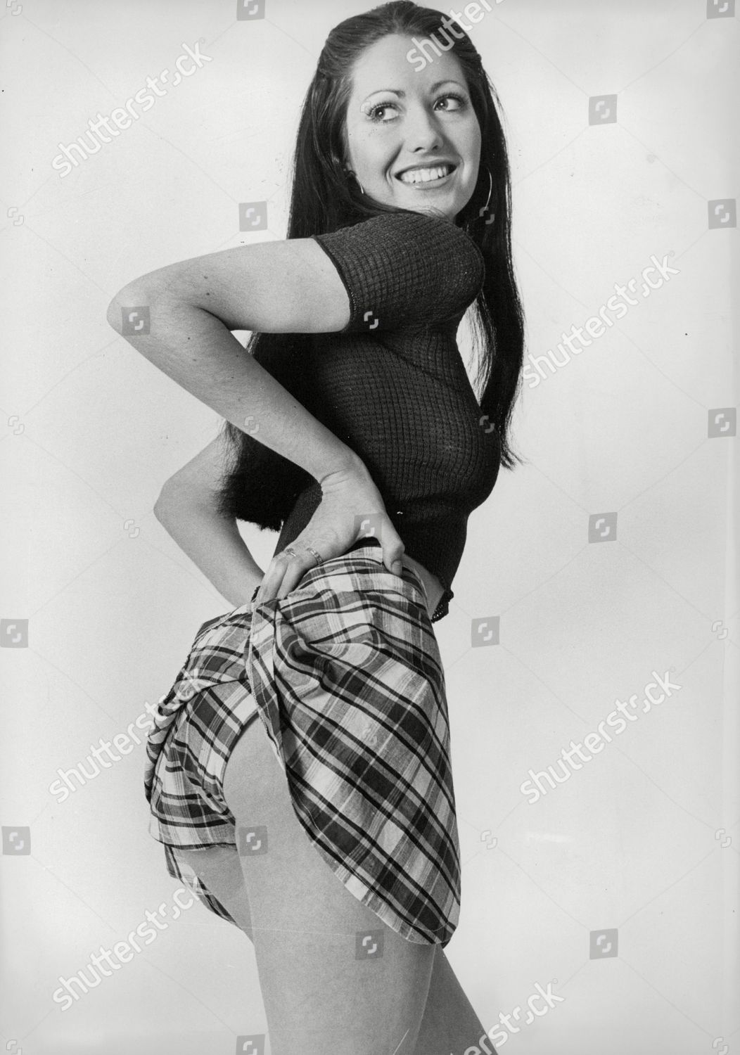 Model Norah Anne Wearing Mini Skirt 