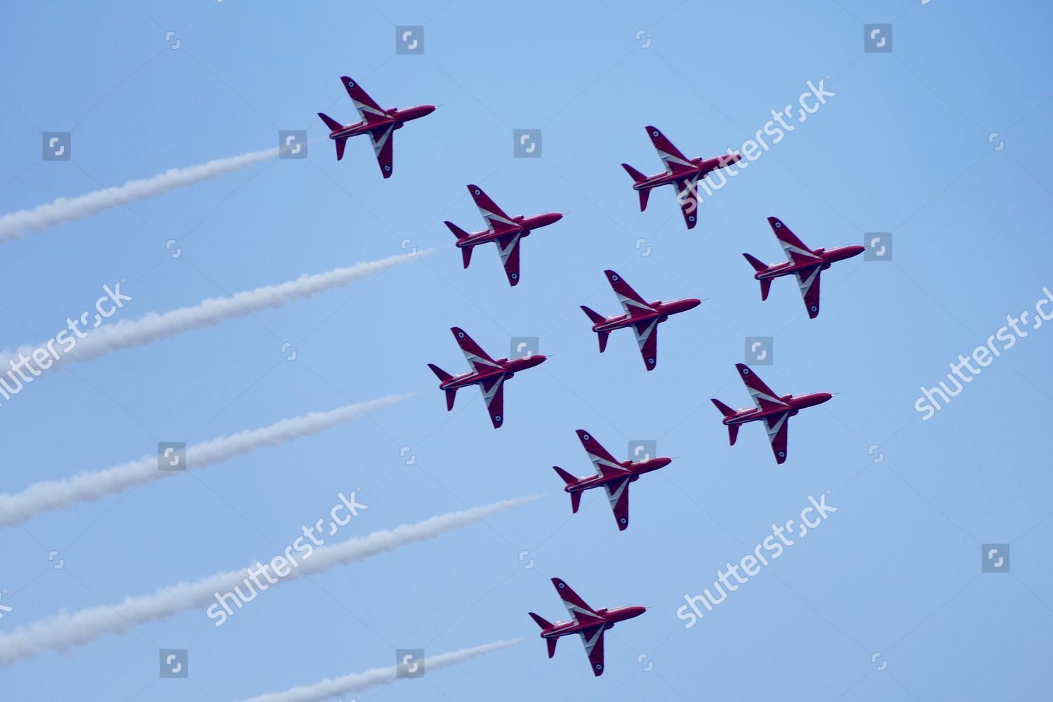 Red Arrows Display Over Bournemouth Pier Editorial Stock Photo - Stock ...