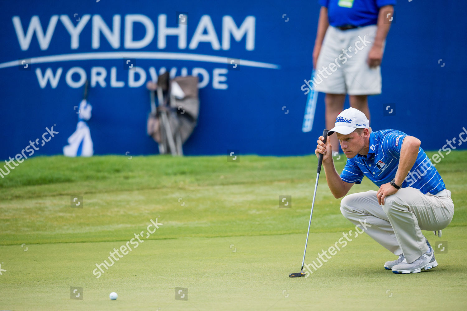 Golfer Peter Malnati During Wyndham Championship Editorial Stock Photo