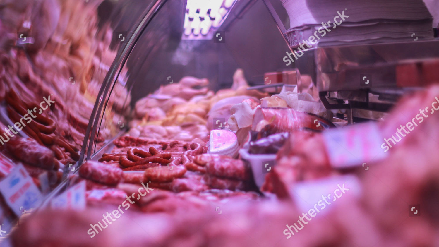 Meat Malaga Central Market Editorial Stock Photo Stock Image