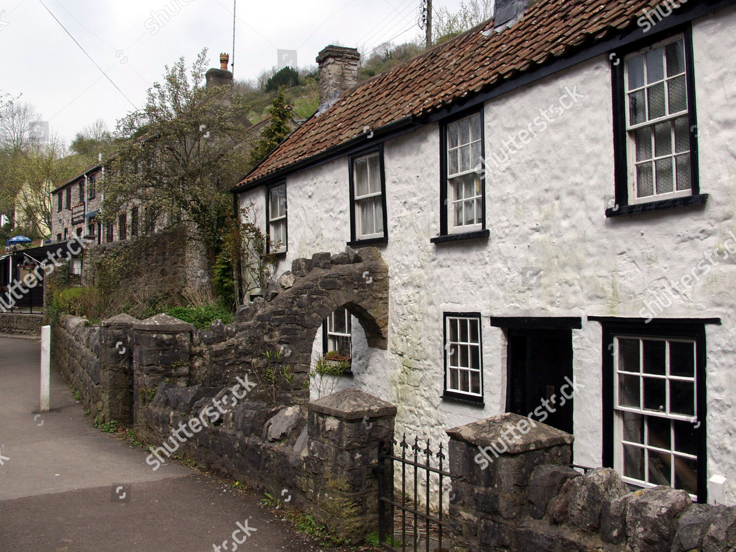 Cheddar Gorge Cottage Somerset England Britain Editorial Stock