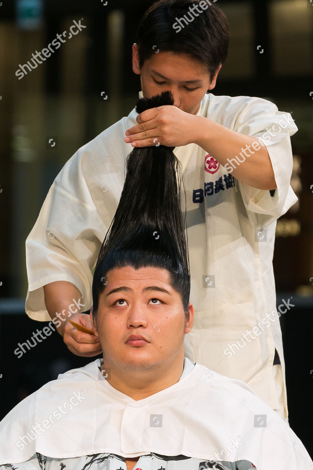 Coiffeur Dresses Sumo Wrestlers Hair Editorial Stock Photo - Stock Image |  Shutterstock