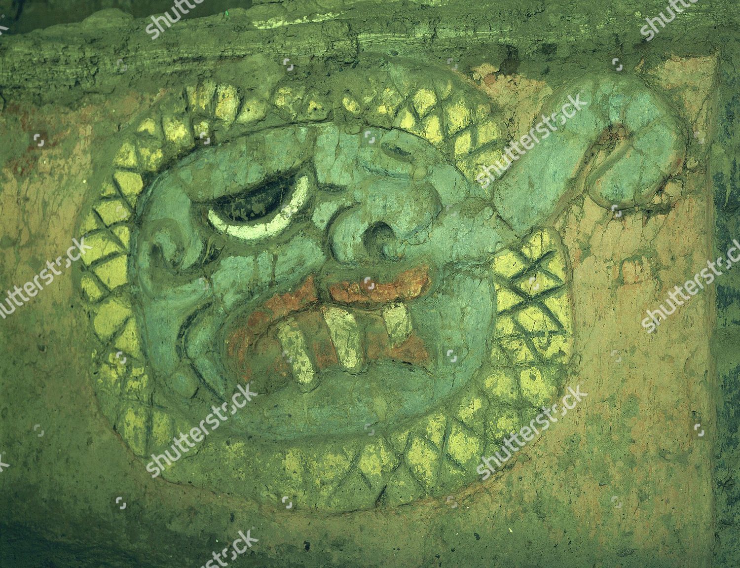 Human Face Feline Traits Relief Mural Editorial Stock Photo - Stock ...