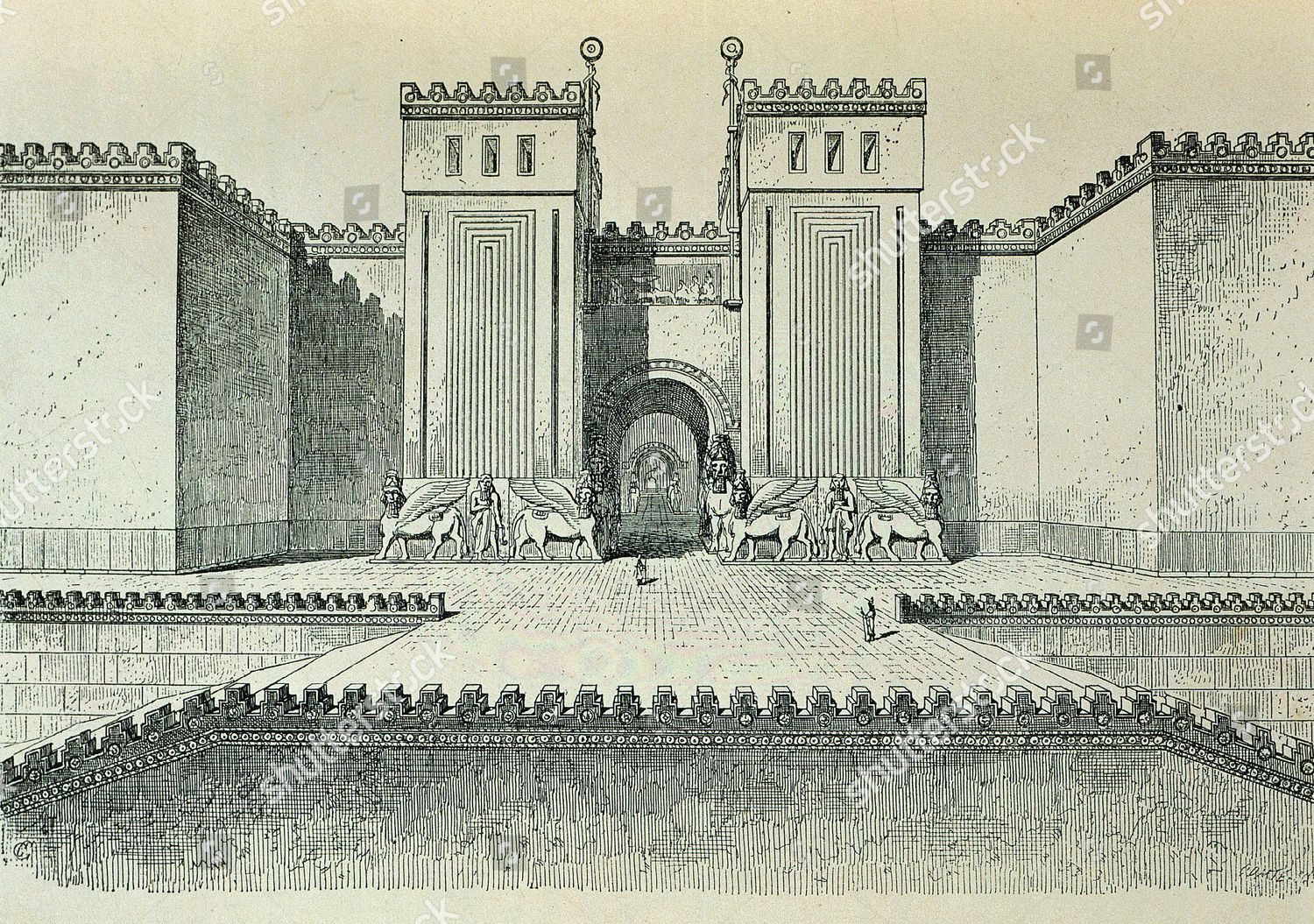 Southeastern Gateway Palace Sargon Ii Khorsabad Editorial Stock Photo
