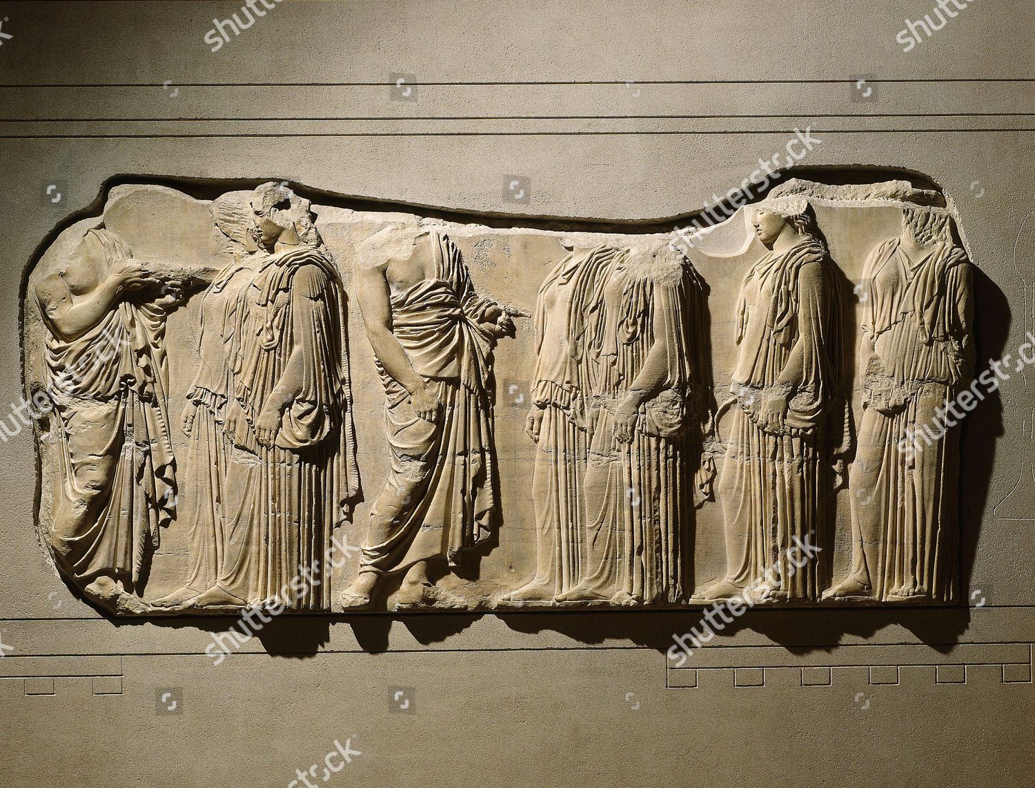 Plaque Ergastines Women Charge Weaving Sacred Editorial Stock Photo