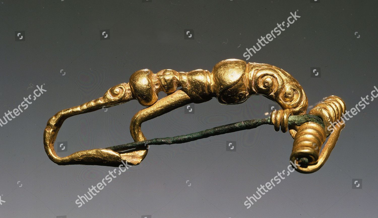 Fibula Gold 3rd Century Bc Palaeovenetian Editorial Stock Photo - Stock ...