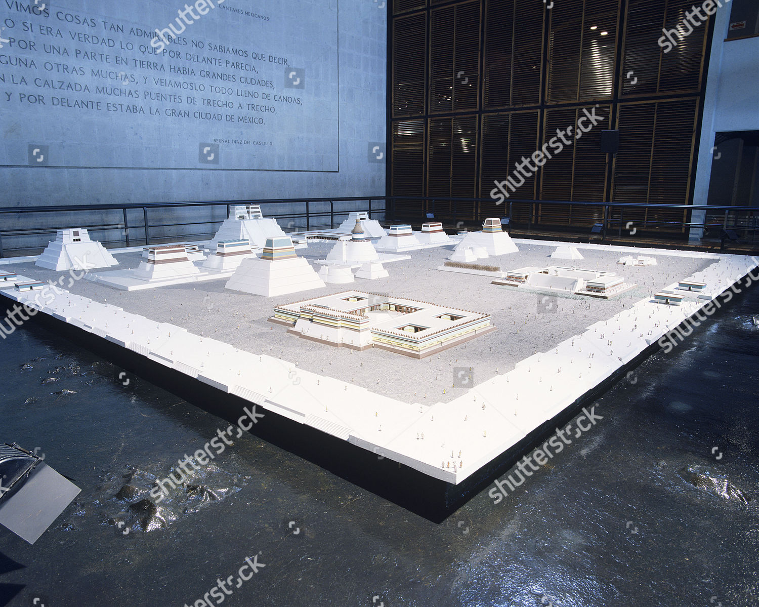 Model Aztec Tenochtitlan Ceremonial Centre Mexico Editorial Stock - 