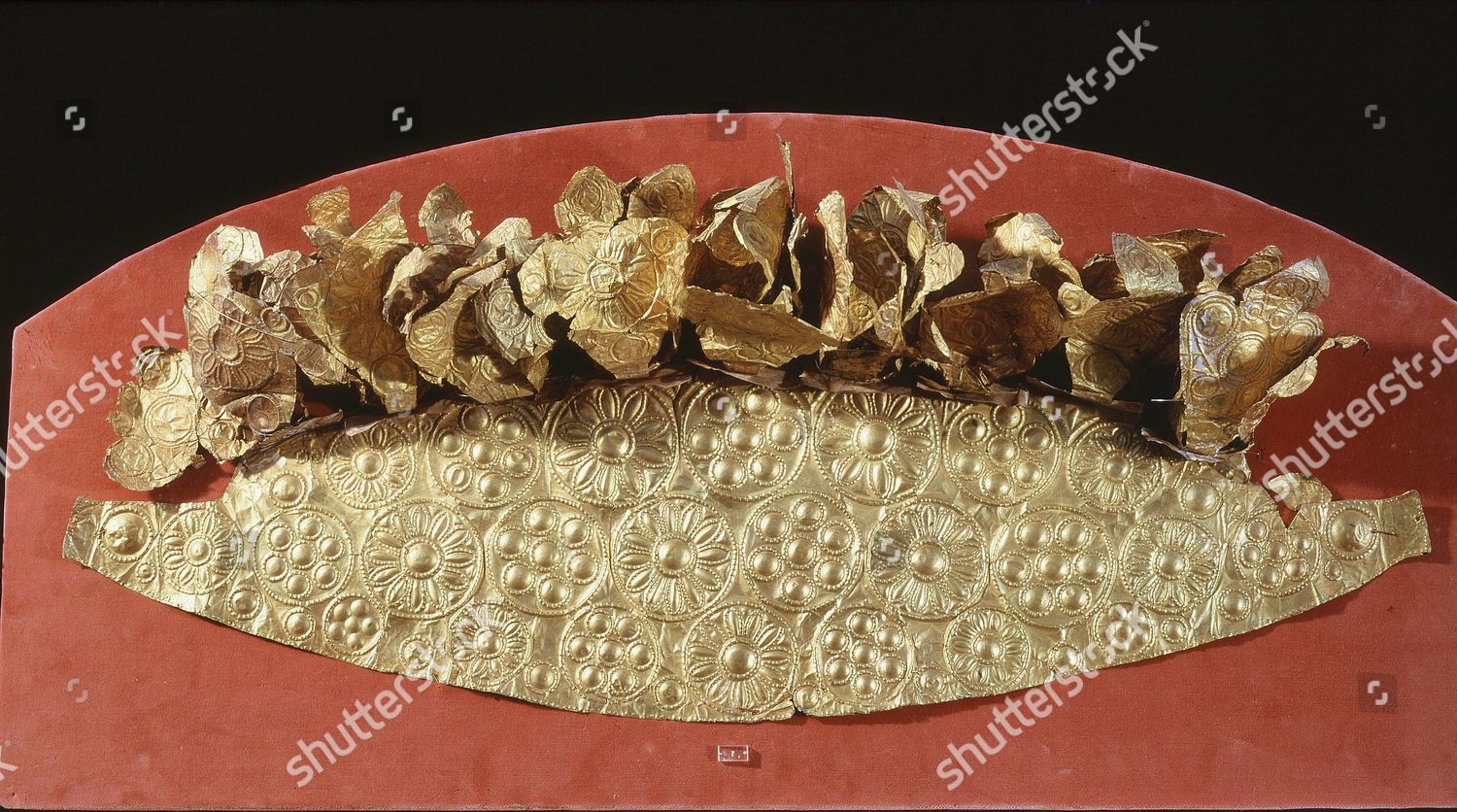 Diadem Gold 16th Century Bc Mycenaean Editorial Stock Photo - Stock ...