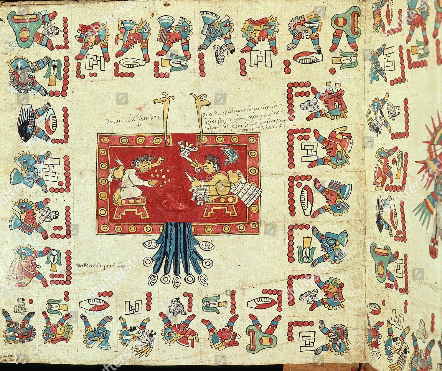 Invention Aztec Calendar Folio 21 Codex Editorial Stock Photo Stock