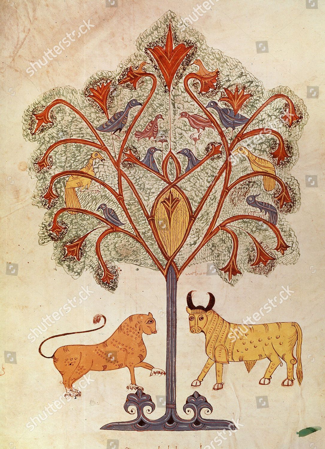 Felled Tree Nebuchadnezzars Dream Folio 319v Editorial Stock Photo